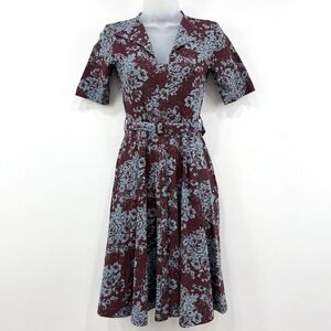 Effie's Heart Dress Womens S Floral Retro Pinup Rockabilly Belted Comfort